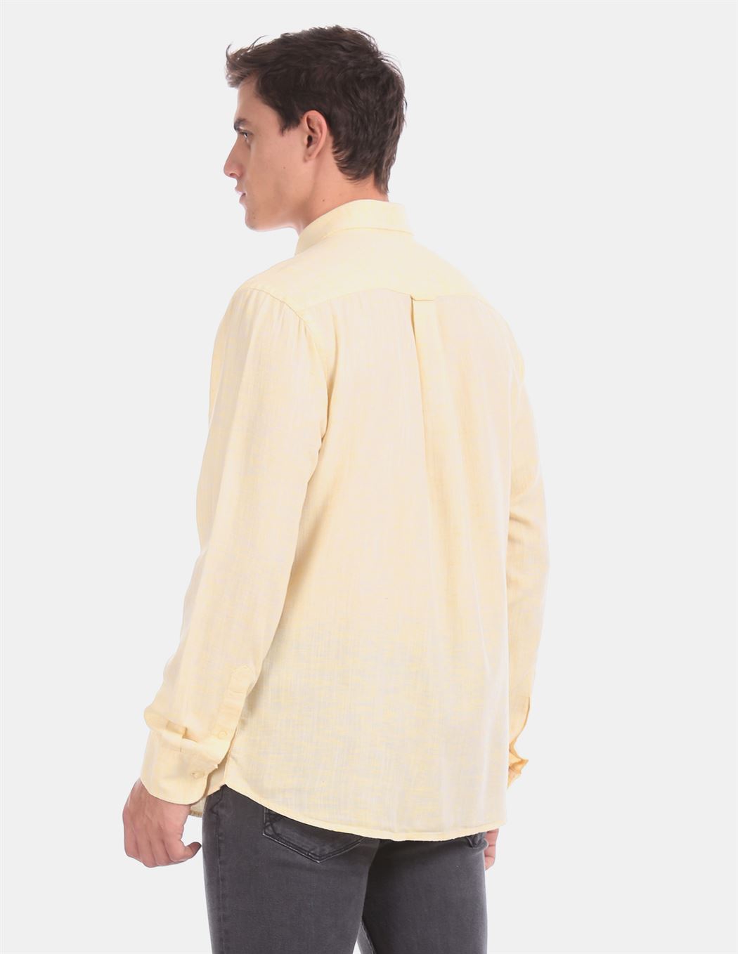 U.S.Polo Assn. Men Casual Wear Yellow Shirt